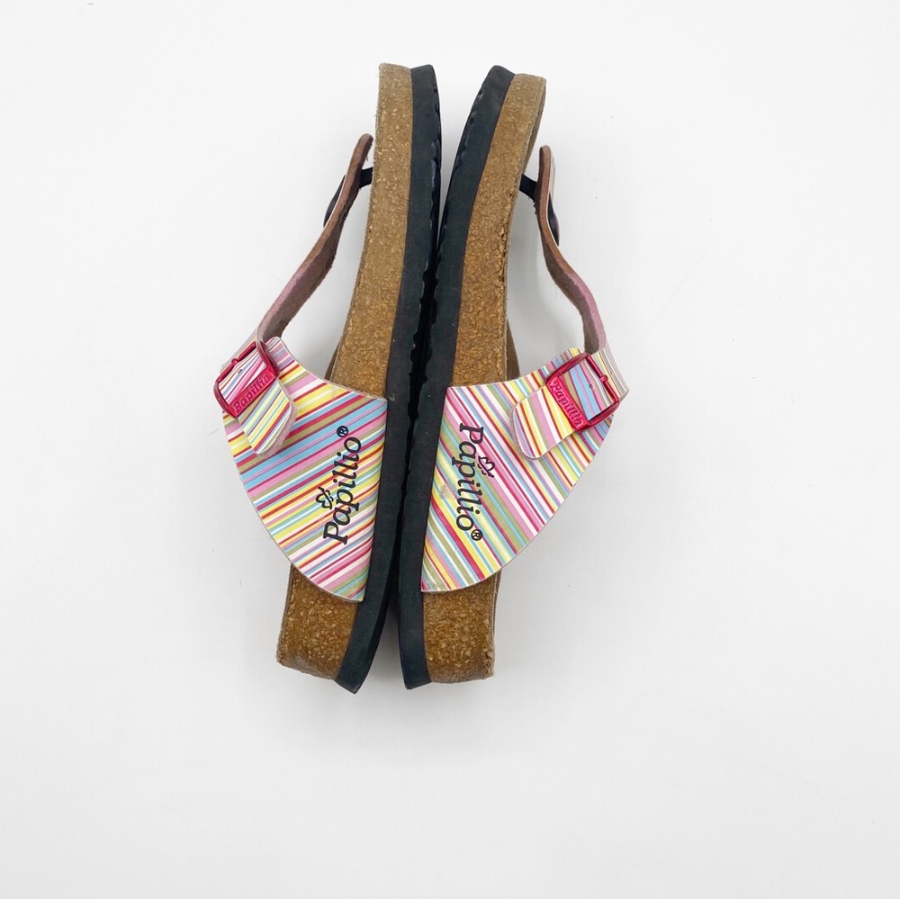 Birkenstock Papillio Pink Yellow Sandals with Cork Footbeds Comfy Casual Sz6-6.5 - Picture 5 of 9